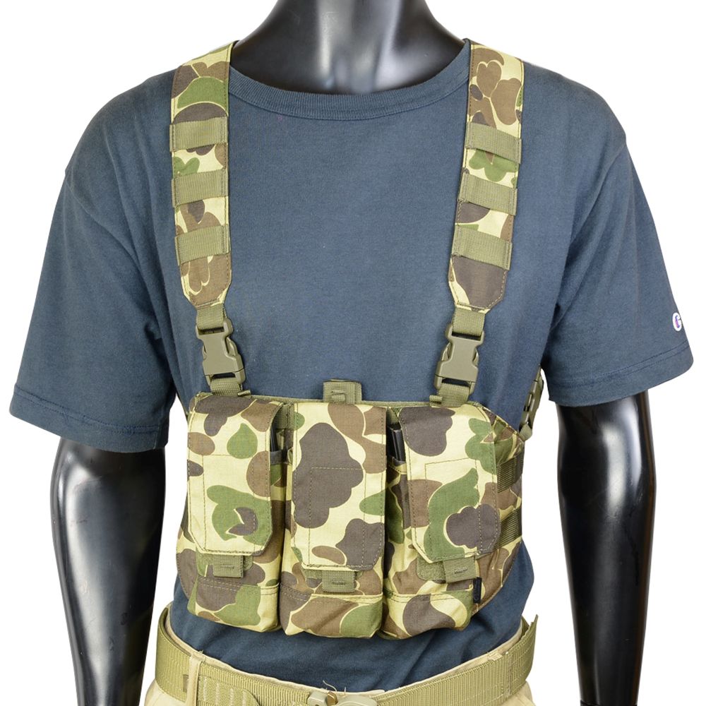 ミリタリーショップ レプマートのHELIKON-TEX チェストリグ Chicom Chest Rig コーデュラナイロン製 KK-CCR-CD [ ダックハンターカモ ] ヘリコンテックス Cordura チコム ロードキャリアリグ タクティカルリグ ギアリグ 弾薬携行装備 弾倉ベスト｜アングル2