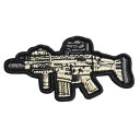 ミリタリーワッペン SCAR-H ライフル 刺繍 ベルクロ MK17 SOCOM アサルトライフル ミリタリーパッチ アップリケ 記章 徽章 襟章 肩章 胸章 階級章 スリーブバッジ
