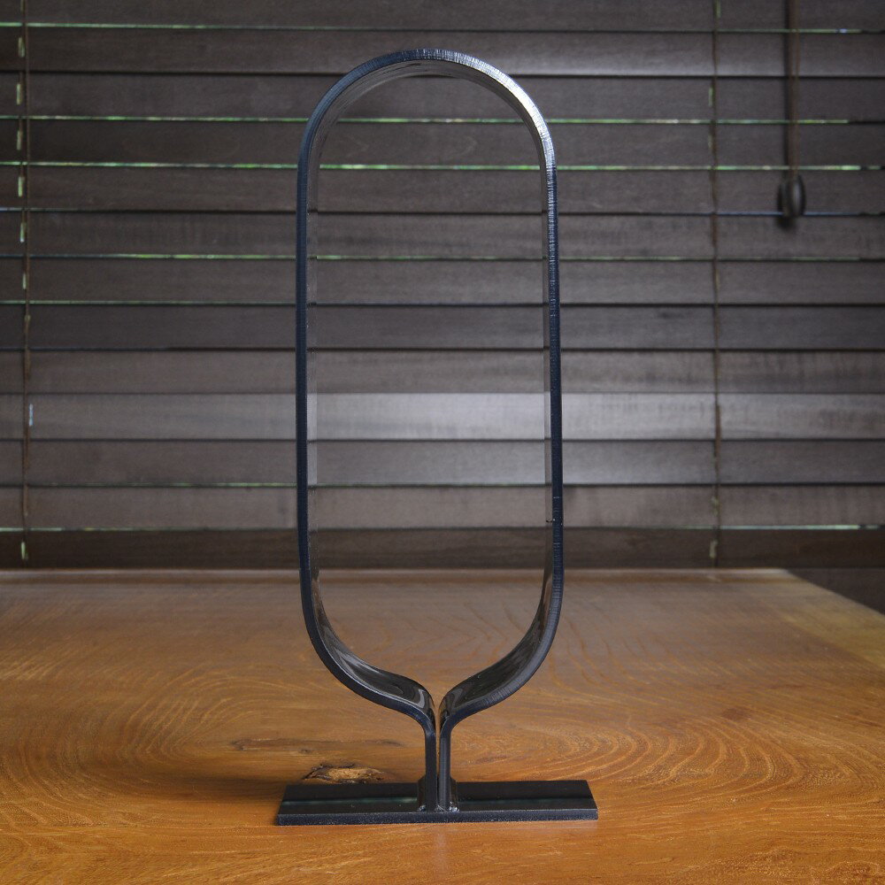 ヘッドホンスタンド アクリル製 イヤーマフスタンド 楕円型 ナイフディスプレー デ...