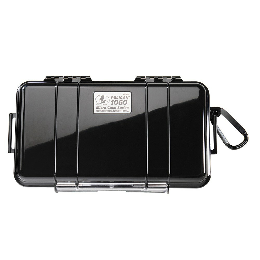 ペリカン カメラバッグ ペリカン PELICAN マイクロケース 1060 [ ソリッド / ブラック ] クリア CBK 透明 防水ケース 携帯電話 デジカメケース 保護ケース ダイビング プラスチックボックス プラスチックケース 防水ボックス