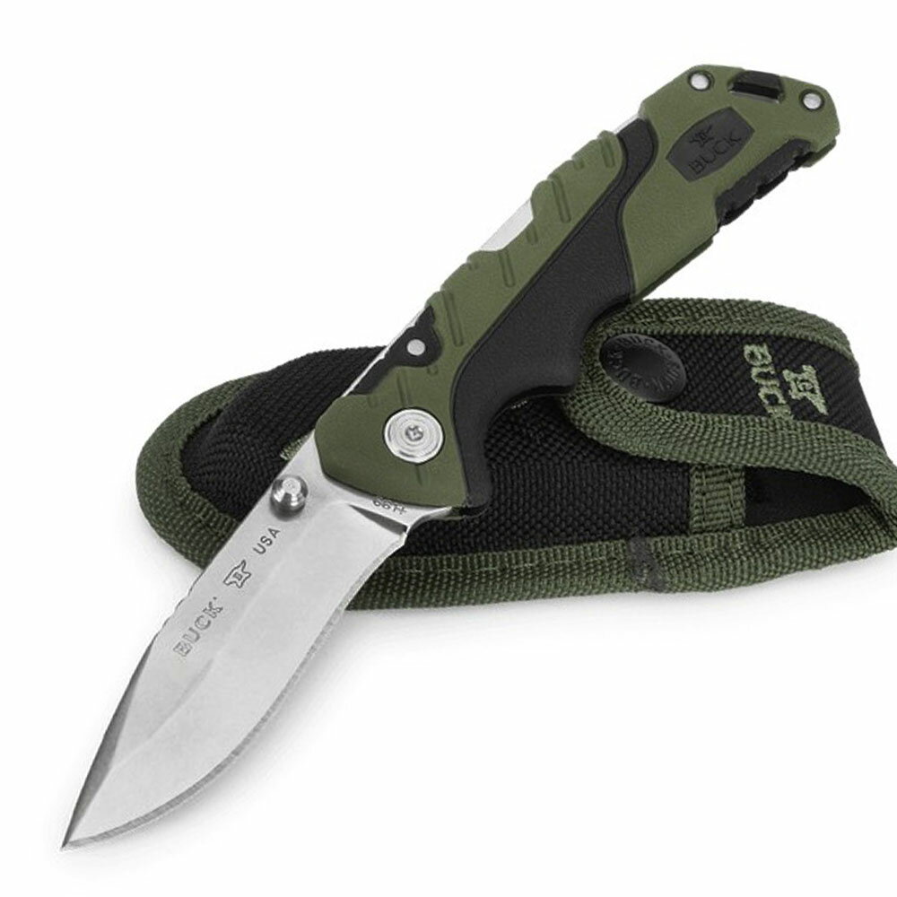 BUCK KNIVES 折りたたみナイフ Small Folding Pursuit ロックバック 0661GRS フォールディングナイフ 折り畳みナイフ 折り畳み式ナイフ 折りたたみ式ナイフ フォルダー 折畳ナイフ 折畳みナイフ 折畳式ナイフ 折込ナイフ 折込みナイフ