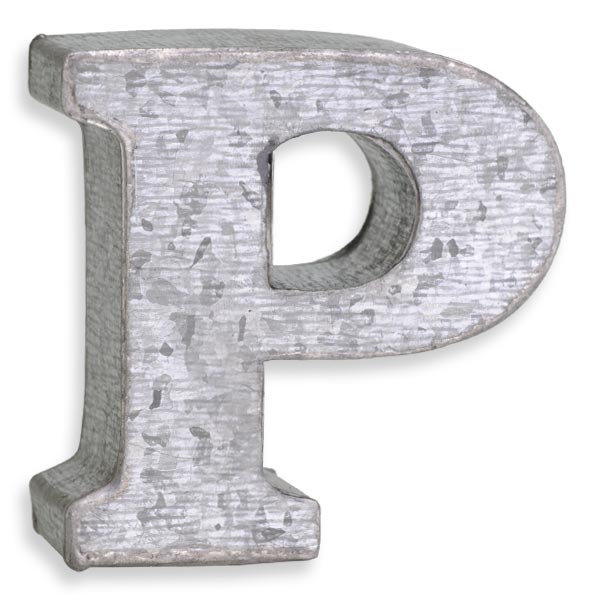 文字プレート PCMミニアルファベット ブリキ製 [ P ] TIN LETTERES インテリア雑貨 壁掛けインテリア