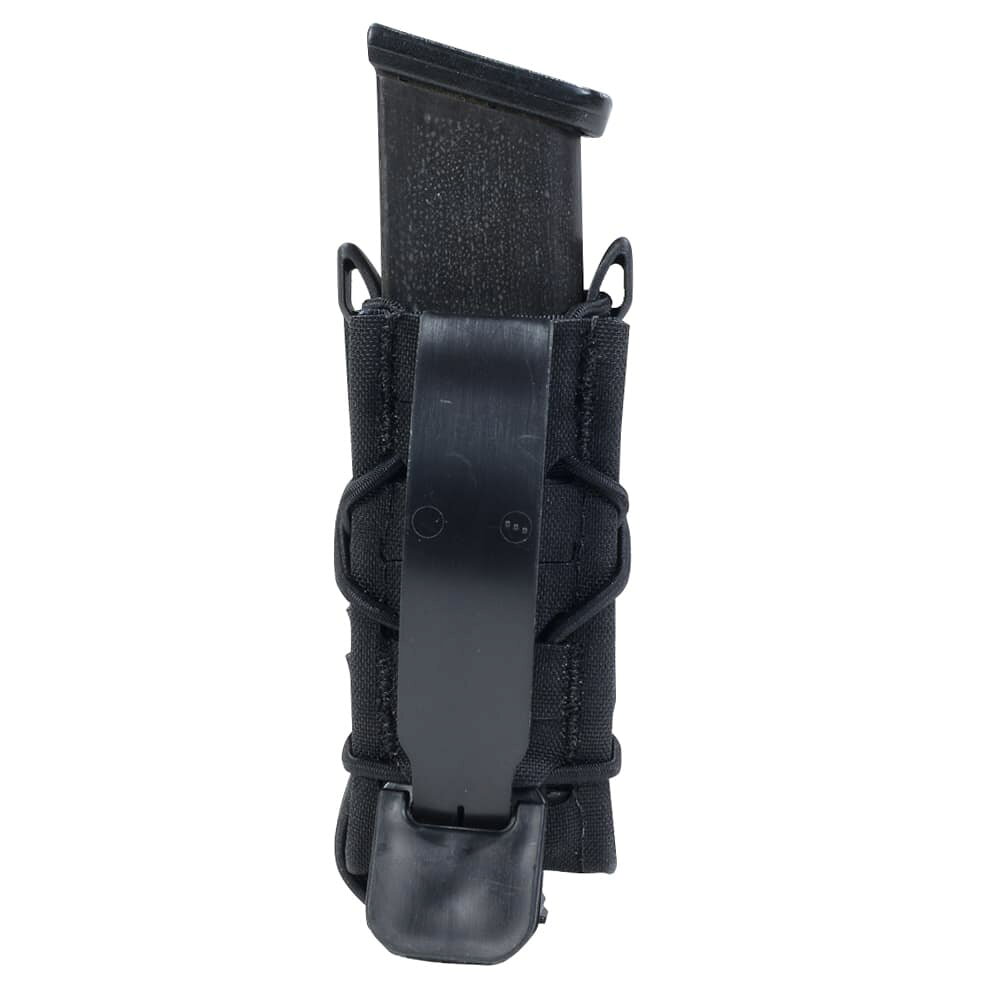 ミリタリーショップ レプマートのHigh Speed Gear ピストルマガジンポーチ GEN2 TACO 9mm/45口径 シングル 24PT00 [ ブラック ] ハイスピードギア HSGI タコポーチ マグポーチ TACOポーチ ピストルマグポーチ サバゲーポーチ ピストルマガジンケース ピストルマガジンバッグ ピストルマガジンホルダー｜アングル3