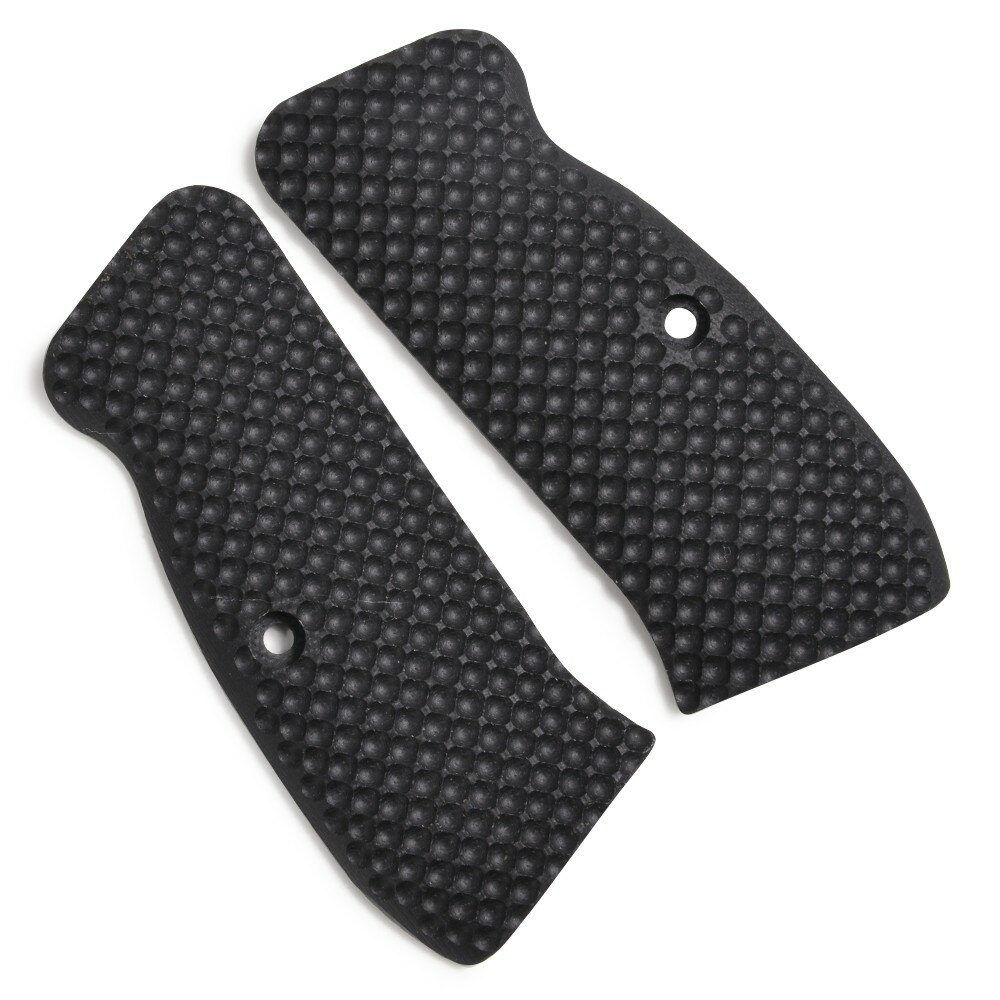 VZ Grips グリップパネル ゴルフボール バック CZ75対応 G10 [ ブラック / ストレート ] G-10 ハンドガングリップ カスタムグリップパネル カスタムパーツ Cz-75 ハンドガン オートマチックピストル 銃把 握把 拳銃グリップ 拳銃 グリップ 握り部 握り手 取っ手 持ち手