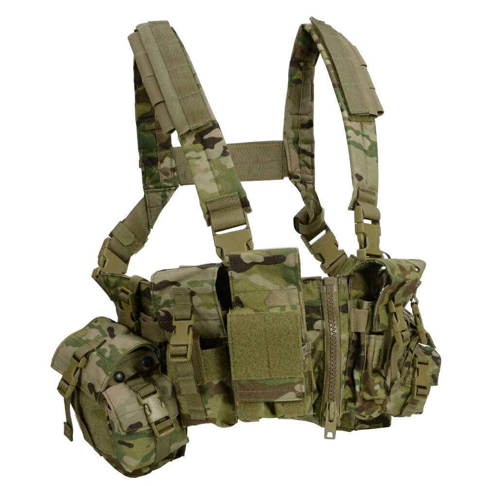 LBT ロードベアリング チェストリグ M4/M16用 フロントジッパー付き 1961A-R [ マルチカム ] London Bridge Trading チェストベスト 5.56mm 装備 Load Bearing Chest Vest w/ Zipper Rig サバゲー装備 軍装備 ミリタリー ヨルムンガンド(3)