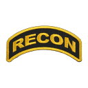 ミリタリーパッチ RECON アイロンシート付 ミリタリーワッペン アップリケ 記章 徽章 襟章 肩章 胸章 階級章 スリーブバッジ