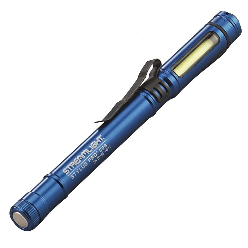 Streamlight ペンライト Stylus Pro COB マグネット付き ブルー ストリームライト LED 作業用ライト 磁石付き 防水 ケミカルライト サイリューム サイリウム ルミカライト 充電式ライト 懐中電灯 フラッシュライト 懐中電池 トーチ 充電式懐中電灯