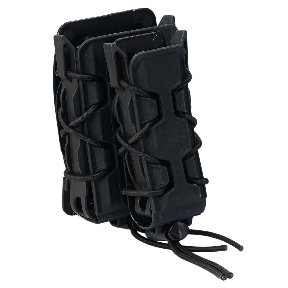 HSGI ライフル&拳銃用マグポーチ TACO V2 ダブルデッカー M4/AK/7.62mm/9mm/45口径 ポリマー 16DD01 [ ブラック ] ライフルマガジンポーチ ライフルマガジンケース ライフルマグポーチ ライフルマグケース ピストルマガジンポーチ ピストルマガジンケース