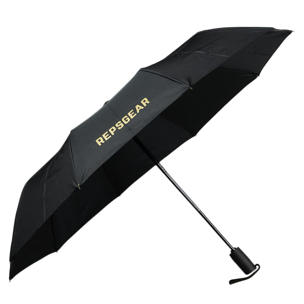 REPSGEAR 折り畳み傘 100cm 内側柄 自動開閉 ワンタッチ式 雨傘 [ ブラック ] レプズギア アンブレラ 長傘 かさ カサ 折りたたみ式