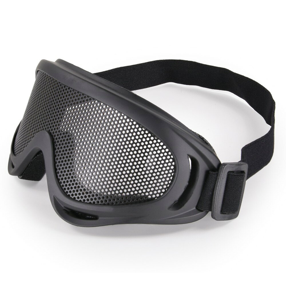 タクティカルメッシュゴーグル パンチングメッシュ [ ブラック ] サバイバルゲーム SWAT X400タイプ ミリタリーグッズ ミリタリー用品 サバゲー装備 アイウエア メッシュタイプゴーグル サバゲーゴーグル サバゲー用 網目 金網 BB弾対策 通気性の良い 曇らない アイガード