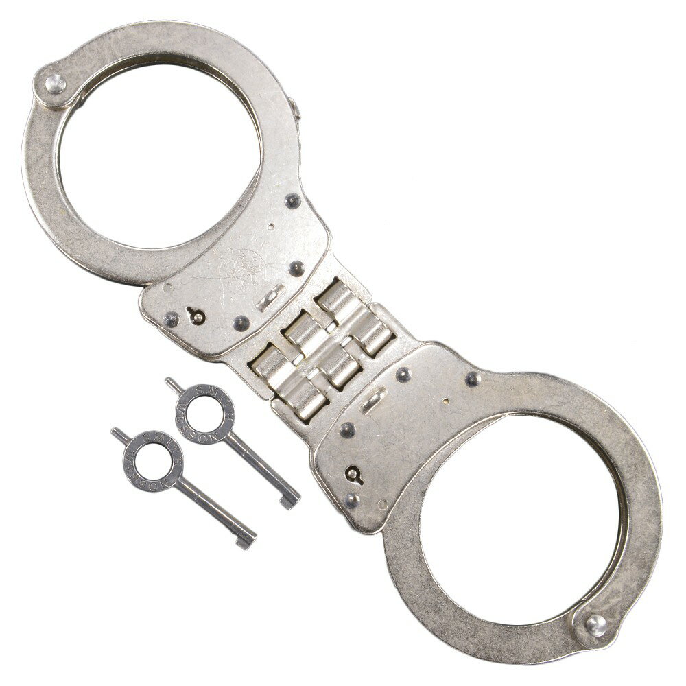 S&W 手錠 ヒンジタイプ M300P-1 プッシュピン式ダブルロック ハンドカフス ヒンジ式 スミス&ウエッソン..