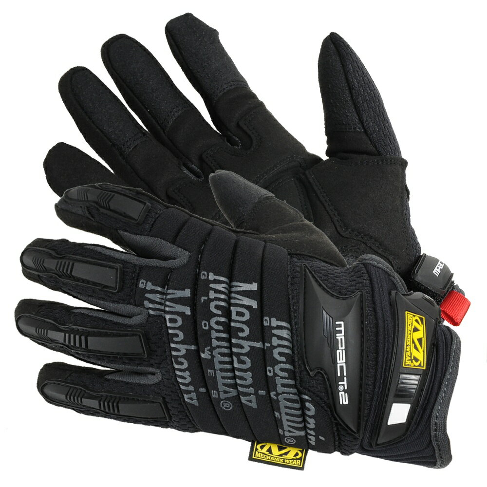 MechanixWear タクティカルグローブ人体工学的に設計された、アコーディオンナックルが特徴のグローブあらゆる場面で使えるグローブを開発している、Mechanix Wear(メカニクスウェア)のM-Pact2 タクティカルグローブです。手の甲側は、EVA(エヴァ)樹脂を使ったアコーディオンナックルを採用し、フィンガーガードにはTRP(熱可塑性ゴム)が使用されているので、動作に抵抗がなく、鈍的な衝撃から保護する作りとなっています。手のひら側は、レーシングスーツなどに使われるD3O(デー・スリー・オー)技術が採用されており、衝撃に反応してエネルギーを分散し、振動を吸収するパッドが施されています。指先は、Armortex素材の強化パネルを用いることで強度を高めており、手首部分はベルクロによって着脱も簡単にできる作りとなっています。※製品の仕様、外観はメーカーより予告なく変更されますので、気になる点や、詳細はメールで別途お問合わせください。PC・モニタの環境で色が実物と多少異なる場合があります。布製品などは個体差があり、寸法に誤差が多少ありますので、ご了承くださいませ。タクティカルグローブの詳細素材:トレックドライ製生産国:ベトナムMサイズLサイズXLサイズ全長約22cm約23cm約23.5cm中指の長さ約8cm約9cm約9.5cm甲周り約21.4cm約24.5cm約25cm重量約140g約150g約160g他のバリエーションはこちら[ ブラック / Mサイズ ][ ブラック / Sサイズ ]1991年にアメリカ最大のモータースポーツ団体NASCAR(ナスカー)のデイトナ500でメカニック専用グローブを制作する事で誕生しました。以後、研究開発を進め現在では多数の製品ラインナップを有しその機能性の高さから米軍特殊部隊や警察・消防、日本でも自衛隊が使用するなどメカニックのみならず幅広い分野で高い支持を得ています。[メカニクスウェア/メカニックスウェア メカニックスウエア mechanix wear]メカニクスウェアの商品一覧[2644][d26440000000000000000][00MNW]Mechanix Wear エムパクト2 D3O 衝撃吸収 TRP ハンティンググローブ 手袋 レプマート repmart 激安通販 激安販売取扱終了取り扱いブランド ＞ 《マ》行 ＞ 《メ》で始まるブランド ＞ メカニクスウェア[MechanixWear]取扱終了]【メカニクスウェア M-Pact2 タクティカルグローブ [ ブラック / Sサイズ ]】あらゆる場面で使えるグローブを開発している、Mechanix Wear(メカニクスウェア)のM-Pact2 タクティカルグローブです。手の甲側は、EVA(エヴァ)樹脂を使ったアコーディオンナックルを採用し、フィンガーガードにはTRP(熱可塑性ゴム)が使用されているので、動作に抵抗がなく、鈍的な衝撃から保護する作りとなっています。手のひら側は、レーシングスーツなどに使われるD3O(デー・スリー・オー)技術が採用されており、衝撃に反応してエネルギーを分散し、振動を吸収するパッドが施されています。指先は、Armortex素材の強化パネルを用いることで強度を高めており、手首部分はベルクロによって着脱も簡単にできる作りとなっています。取扱終了取り扱いブランド ＞ 《マ》行 ＞ 《メ》で始まるブランド ＞ メカニクスウェアMechanix Wear グローブクリップ 手袋ホルダー ベルトループ式 MWC-05メカニクスウェア M-Pact ナックルガード付 ハーフフィンガーグローブメカニクスウェア ORIGINAL グローブ希望の方は、注文時に必ず、「メール便」を選択してください。このバナーのある商品は、注文時選択した場合のみ、送料250円(税込)で発送可能※マーク無し商品と同梱の場合770円(税込)※保証無しのメール便、または定形外郵便で発送（発送方法は選べません）支払い方法に代金引換はお選びいただけません。入金確認後、1週間以内の発送となります。「配達指定日」の対応できません。→→→詳しくはこちらを必ずご確認ください。&nbsp;