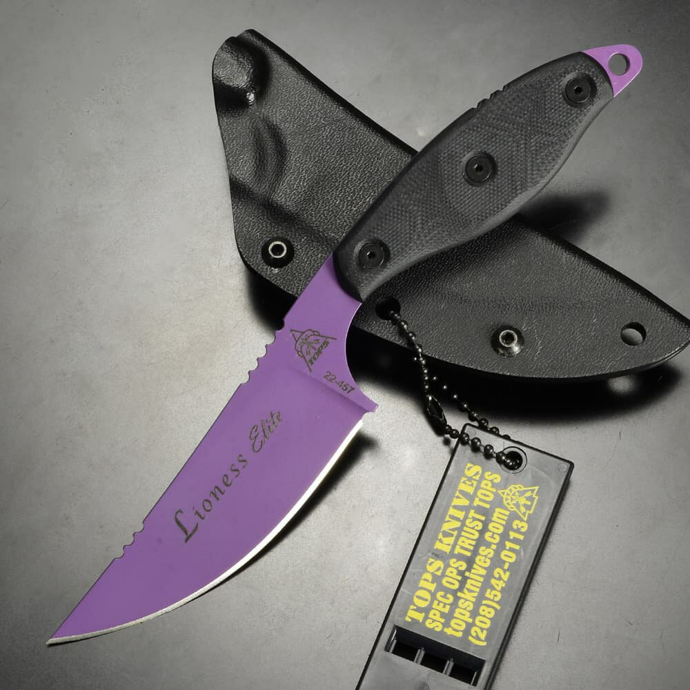 TOPS スキナー Lioness Elite カイデックスシース付き LION-ELT トップスナイフ マイカルタ ライオネスエリート ナックナイフ ガットフック 通販 販売