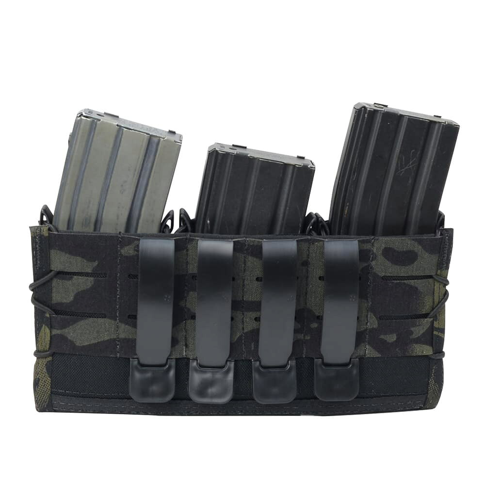 ミリタリーショップ レプマートのHSGI ライフル&拳銃用マグポーチ TACO ダブルデッカー M4/AK/7.62mm/9mm/45口径 トリプル 計6本 45DD00 [ マルチカムブラック ] ハイスピードギア マガジンポーチ マグポーチ シングルピストル ピストルポーチ 弾倉 サバゲーポーチ 軍用ポーチ コンビマガジンポーチ｜アングル3