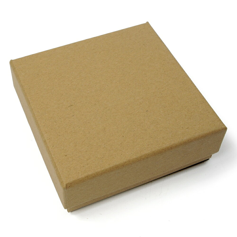 ギフトボックス 貼り箱 10×10×3.5cm アクセサリーケース [ ブラウン / 1個 ] プレ...