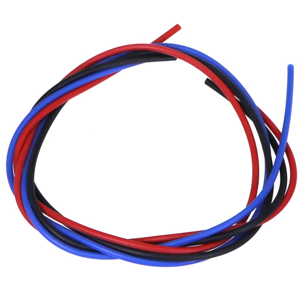 EAGLE RACING シリコン銀コード 3本セット 20ゲージ (赤 黒 青) 各40cm 2566 イーグルレーシング EAGRE 電動ガンパーツ 配線 カスタムパーツ ワイヤー コネクター ハーネス コネクションパーツ カプラー カプラ プラグ ソケット ジャック ポート 端子 コンタクトピン