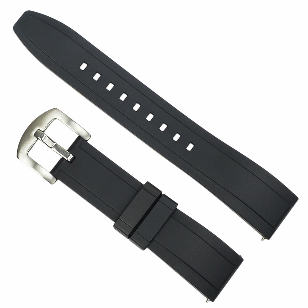 腕時計用 交換ベルト オメガ互換 22mm幅 ラバー [ シルバー ] 交換用ベルト 交換用時計ベル ...