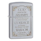 ZIPPO セレニティ プレイヤー 28458 サテンクローム Serenity Prayer ジッポー オイルライター Satin Chrome