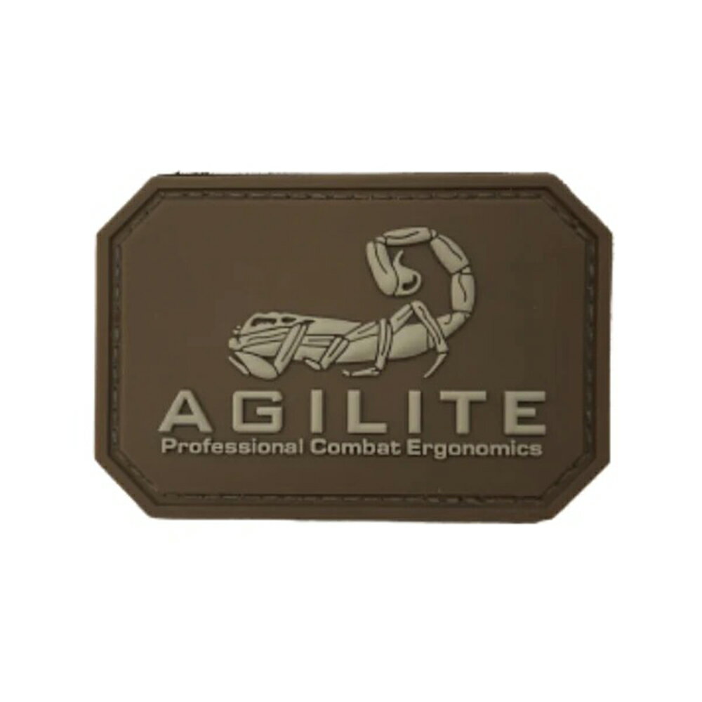 AGILITE ワッペン AGILITE LOGO PATCHES ラバー製 メーカーロゴ コヨーテタン アジライト ミリタリーワッペン ラバーワッペン PVC 企業モノワッペン ロゴワッペン ロゴパッチ アップリケ スリーブバッジ