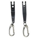 TEC Accessories キーホルダー P-7 サスペンション クリップ 2セット入り ブラック P-7-SB-D テックアクセサリーズ 黒色 キークリップ 金属製キーホルダー キーリング キーチェーン(4)
