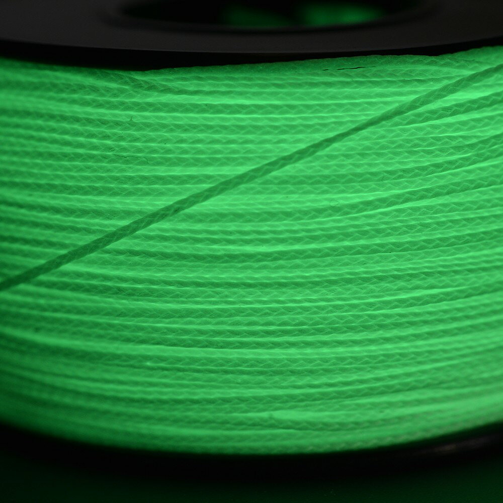 ミリタリーショップ レプマートのATWOOD ROPE 蓄光 ナノコード 0.75mm ウーバーグロー アトウッドロープ 300フィート NANO 紐 災害 緊急 アウトドア 夜間 ナイロンコード ひも 糸 いと ナノパラコード マイクロコード ミニコード 細コード 細紐 ミニロープ マイクロロープ ミニパラコード｜アングル2