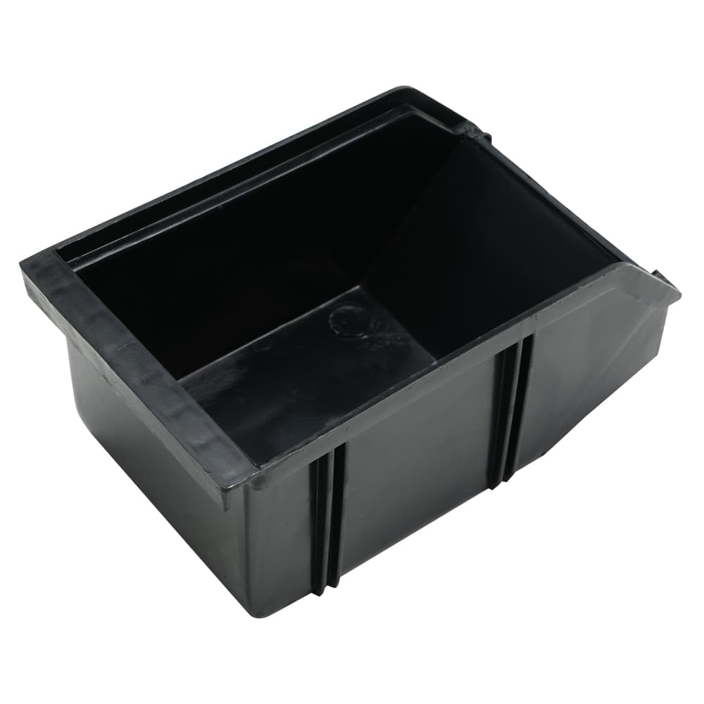 パーツボックス 収納ケース パーツトレー 小型コンテナ ブラック 収納箱 アイテムコンテナ かご 籠 カゴ ストッカー 収納ボックス 保管 作業場 小物入れ 容器 物入れ BOX 2