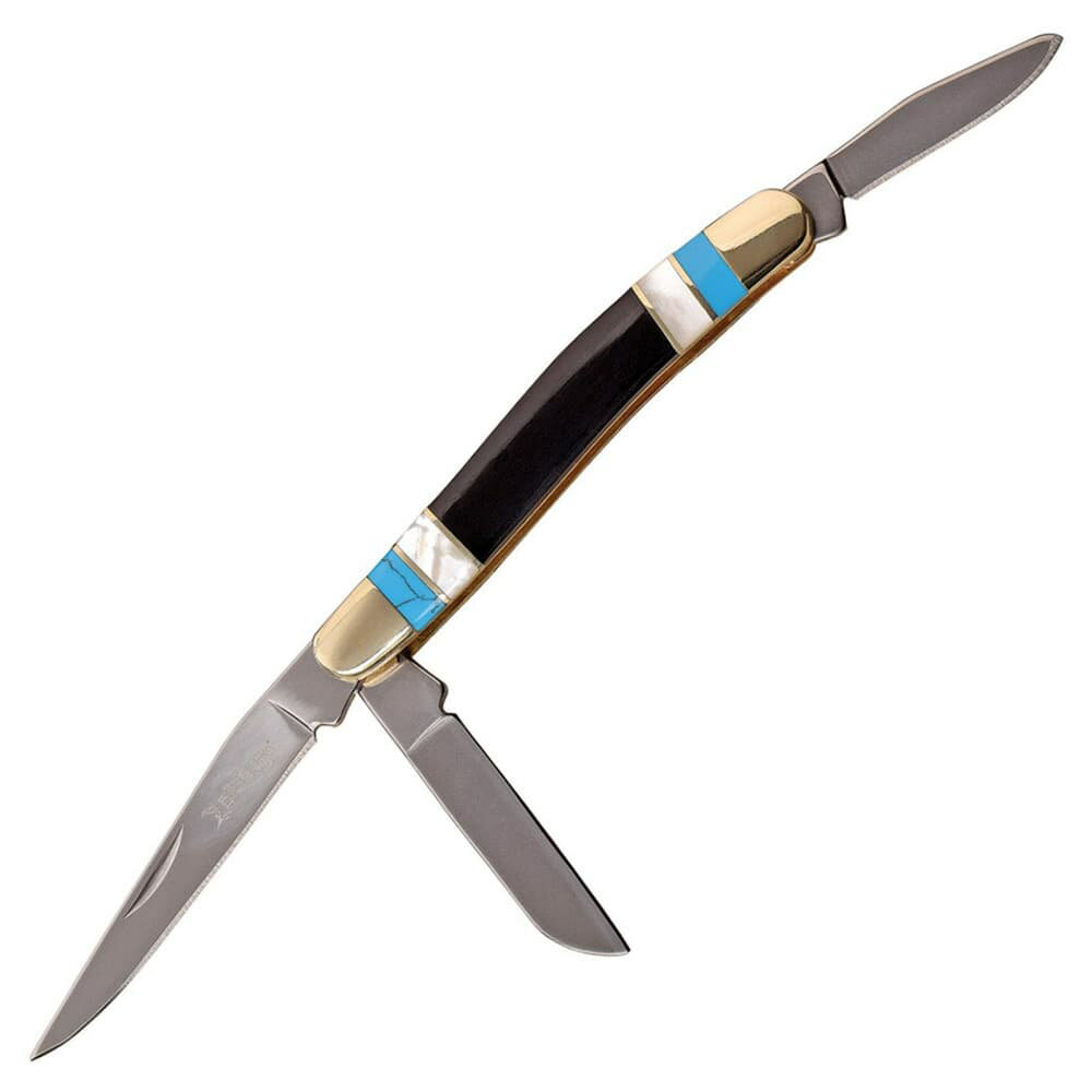 Elk Ridge 折りたたみナイフ Stockman ステンレス鋼 ER953MSC エルクリッジ ハンティングナイフ ストックマン スモール ストーン トリプルブレードナイフ ストックマンフォルダー ファーマーズナイフ 3枚刃 ポケットナイフ マルチブレードナイフ カウボーイナイフ