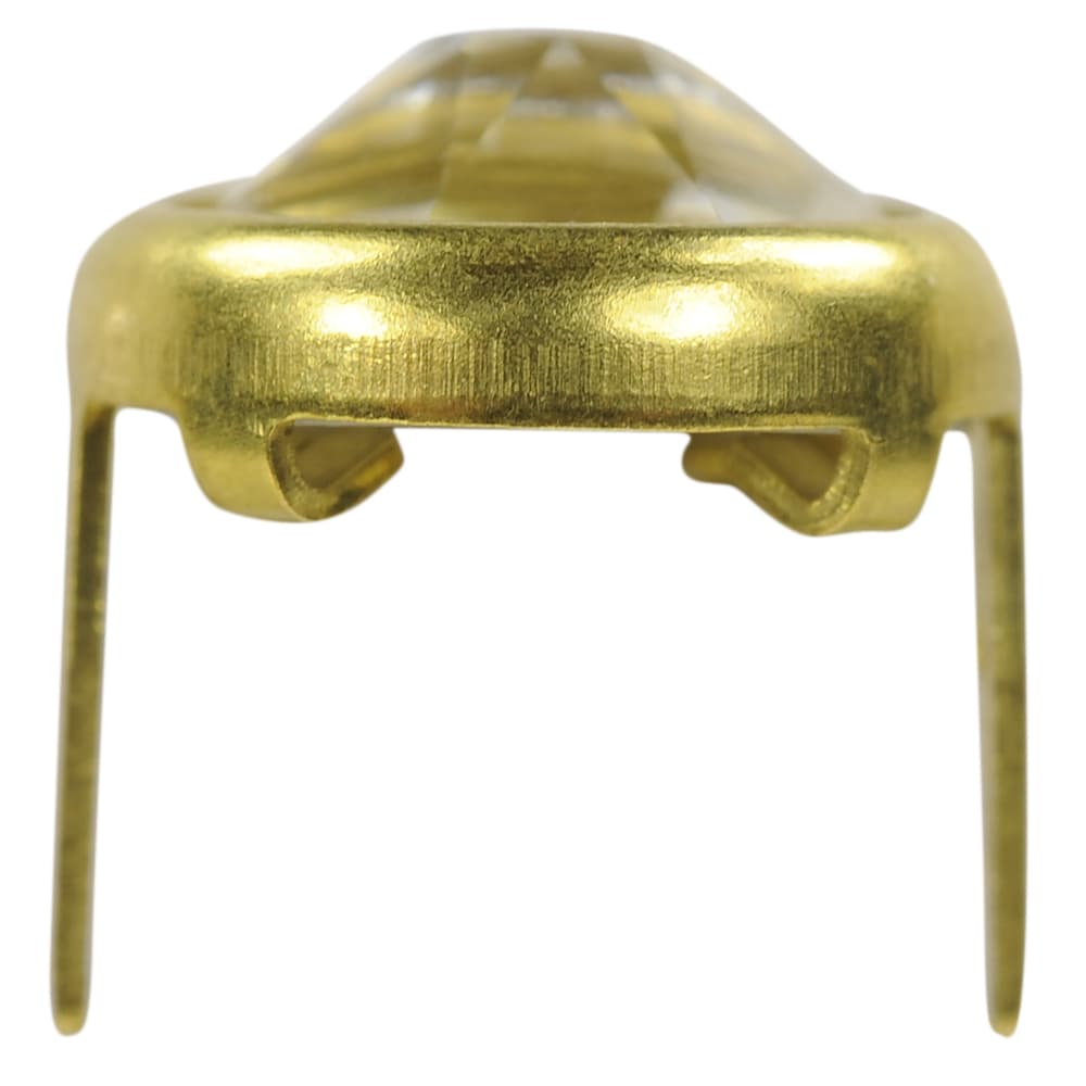 ラウンドスタッズ スワロフスキーストーン付 10mm クリア フラットトップ スタンダードリベット スワロフスキークリスタル フラットヘッド スタッド レザークラフト材料 ハンドメイド レザークラフト資材 ラウンド型スタッズ ラウンドリベット 丸リベット 丸型スタッズ