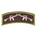 ミリタリーパッチ クロスライフル ベルクロ付 CROSSED RIFLES ミリタリーワッペン アップリケ 記章 徽章 襟章 肩章 胸章 階級章 スリーブバッジ