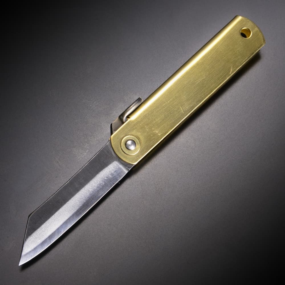 肥後守定 和式ナイフ 青紙割込 ポケットサイズ ホルダー付 [ ブラウン ] 肥後の守 ひごのかみ 永尾駒製作所 和風ナイフ 国産ナイフ アウトドアナイフ 小刀 本鍛造 刃物 日本製 国産刃物 和式刃物 フォールディングナイフ 折り畳みナイフ 折りたたみナイフ 折り畳み式ナイフ通販格安セール情報　楽天　通販