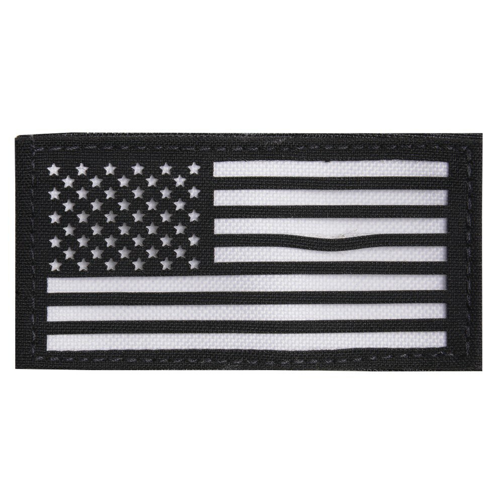 FIRST SPEAR ワッペン 星条旗 スタンダード コーデュラ生地 ベルクロ [ ブラック&ホワイト ] ファーストスピア American Flag Fabric Backed Cell Tag アメリカンフラッグファブリックバッキングセルタグ パッチ 国旗 ミリタリー サバゲー 国旗ワッペン ミリタリーワッペン