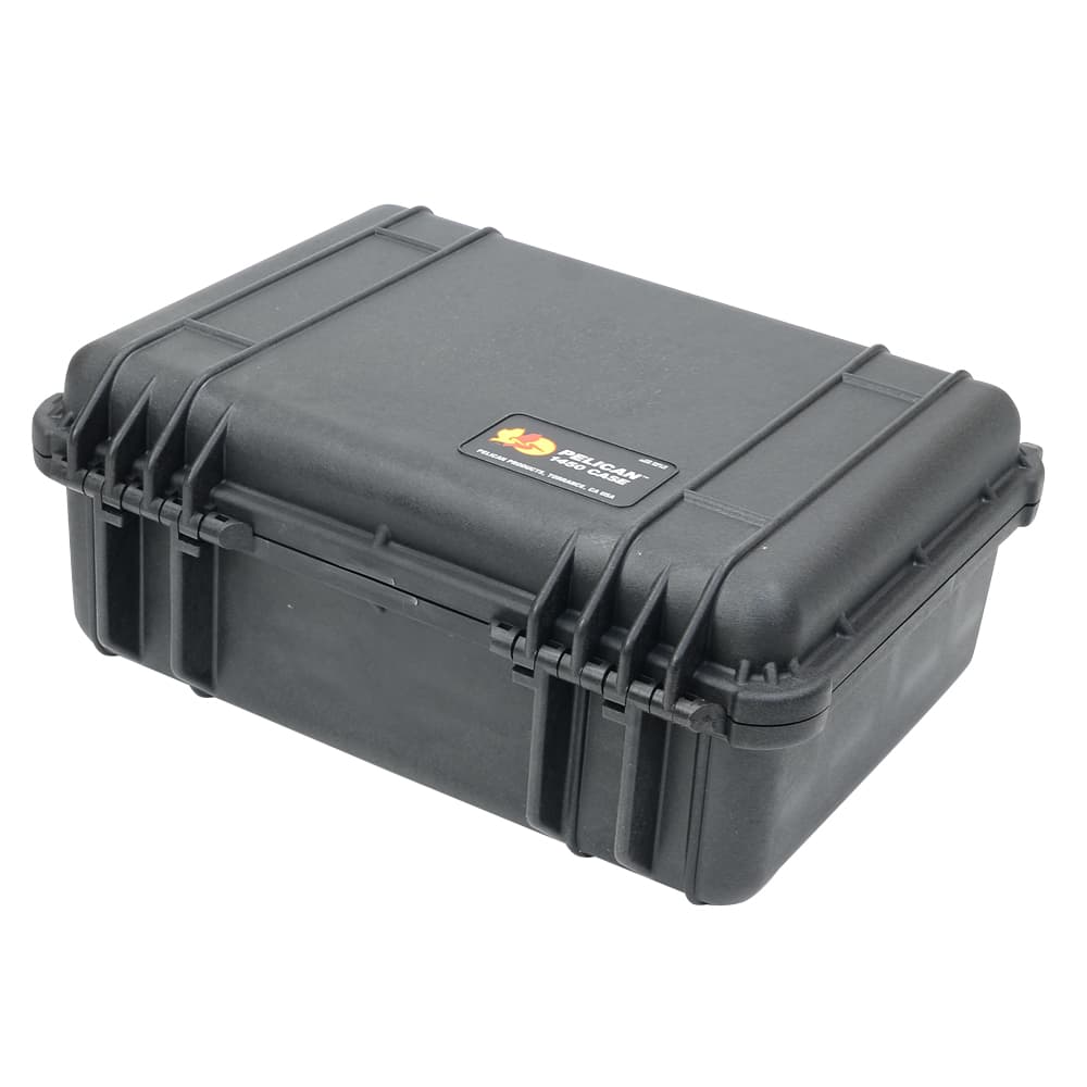 ミリタリーショップ レプマートのPELICAN ハードケース 1450 ミディアム Protector フォーム付き PL-1450-000-110 [ ブラック ] プラスチック 樹脂製 ハード エアガンハードケース エアガンケース ハンドガンケース ピストルケース ピストル収納箱 ピストル収納ケース 大きい ビッグサイズ ジャンボサイズ｜アングル3