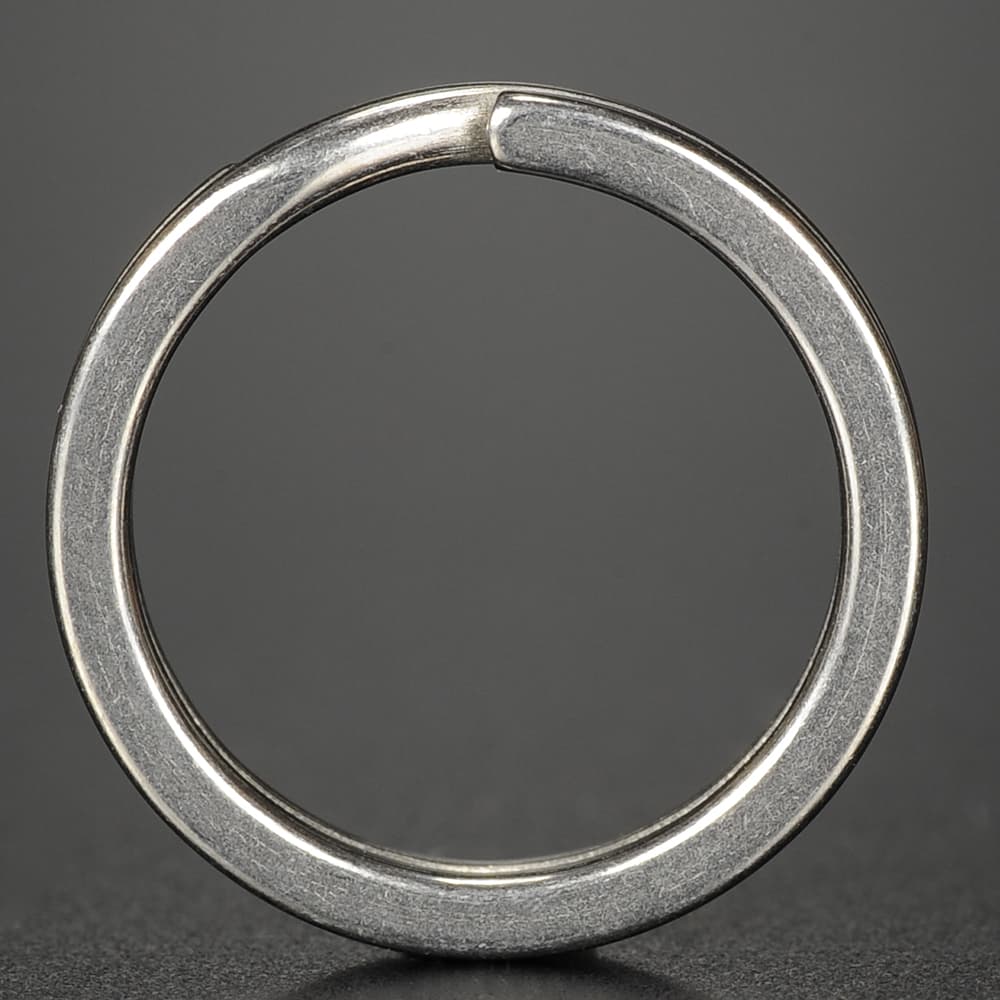 二重リング 平角 シルバー チタン ハンドクラフト材 [ 18mm ] 二重カン レザークラフト 銀色 2重リング 輪 革紐細工 キーリングホルダー キーチェーン 二重環 レザークラフト資材 レザークラフト材料