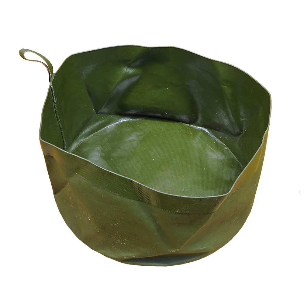 ドイツ軍放出品 折りたたみ式バケツ 防水 [ 小 / 難あり ] ミリタリーグッズ アウトドア用品 洗面器 桶 便利グッズ ばけつ バケット ミリタリーサープラス