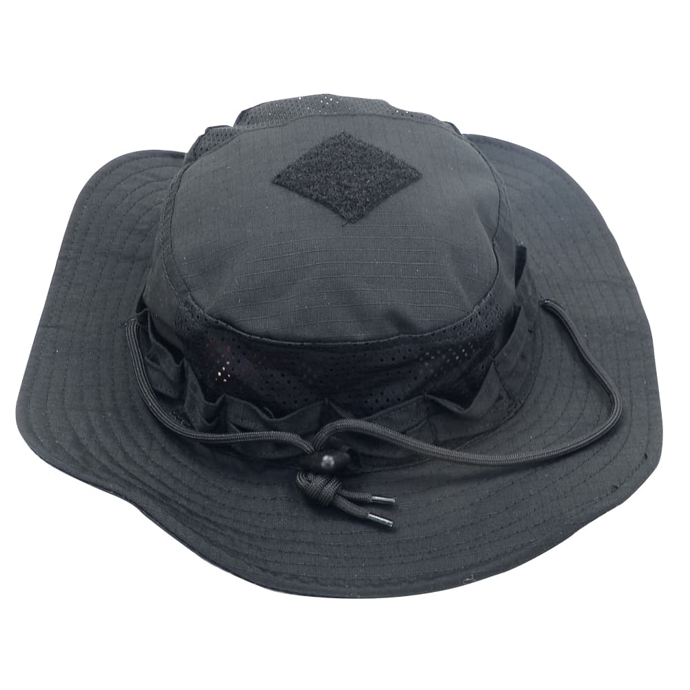 ブーニーハット 帽子 メッシュタイプ 通気性 リップストップ生地 [ ブラック ] ブッシュハット ジャン..