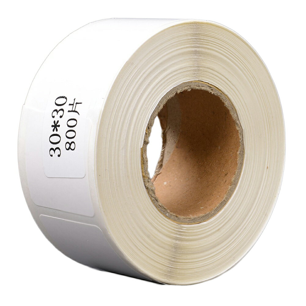 プレカット紙ラベル 30×30mm 800枚 TD-2130N・NSA用 RD-U09J1互換 [ 10巻セット ] サーマルラベルロール 感熱ラベル プリンター バーコード シール ラベルシート ラベルロール紙 サーマルロールラベル紙 熱感熱ロール紙 熱感熱ラベル紙 熱感熱紙ラベル サーマルラベル紙(3.0)
