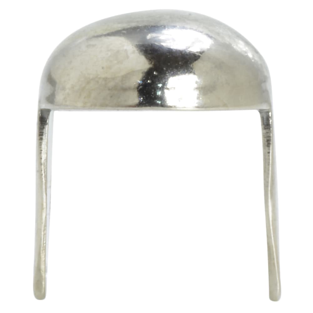 ラウンド型 スタッズ 2爪 直径9mm 高さ12mm [ ニッケル / 30個セット ] スタッズベルト 革細工 レザー..