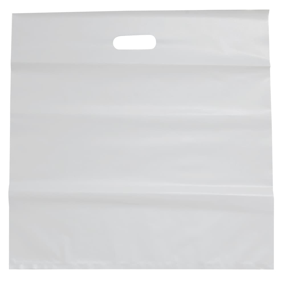 中型レジ袋 ショッパー ポリ袋 90μm厚 約500×500mm [ 25枚 ] ビニール袋 半透明 店舗用備品 手提げ 中型商品用 買物袋 買い物袋 ショッピングバッグ 持ち手付き 店舗備品 梱包資材 ラッピング 店舗グッズ 店舗資材 店舗装飾 ショップ用品