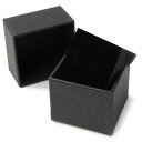 ギフトボックス 貼り箱 5×5×4cm アクセサリーケース [ ブラック / 50個セット ] プレゼントボックス ジュエリーBOX 厚紙 スポンジ付き ラッピング パッケージ 無地 収納 梱包資材 梱包用品 発送資材 荷造り資材 荷造り用品