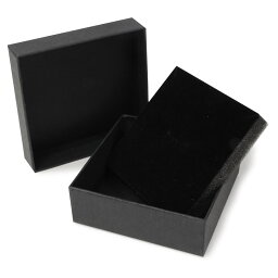 ギフトボックス 貼り箱 10×10×3.5cm アクセサリーケース [ ブラック / 10個セット ] プレゼントボックス ジュエリーBOX 厚紙 スポンジ付き ラッピング パッケージ 無地 収納