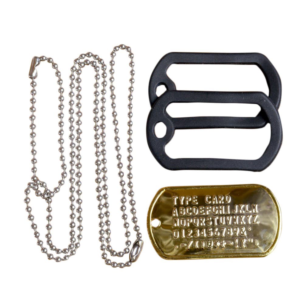 ゴールド ドッグタグ フルセット 刻印付 加工日数2〜3営業日 ドックタグ 認識票 DOG TAG つやあり 艶あり つやなし メンズアクセサリー 識別票 Dog Tag 名入れ刻印 打刻 打ち込み刻印 名入れ ネーム入れ ネーム刻印 ネーム打刻 ネームエンボス ネームマーキング 名前刻印