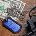 アルミ製 カラー ドッグタグ 刻印付 フルセット 加工日数2～3営業日 ブルー ドックタグ 認識票 DOG TAG つやあり 艶あり つやなし メンズアクセサリー 識別票 Dog Tag