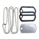 ツヤなし ドッグタグ フルセット 刻印付 加工日数2~3営業日 ドックタグ 認識票 DOG TAG つやあり 艶あり つやなし メンズアクセサリー 識別票 Dog Tag