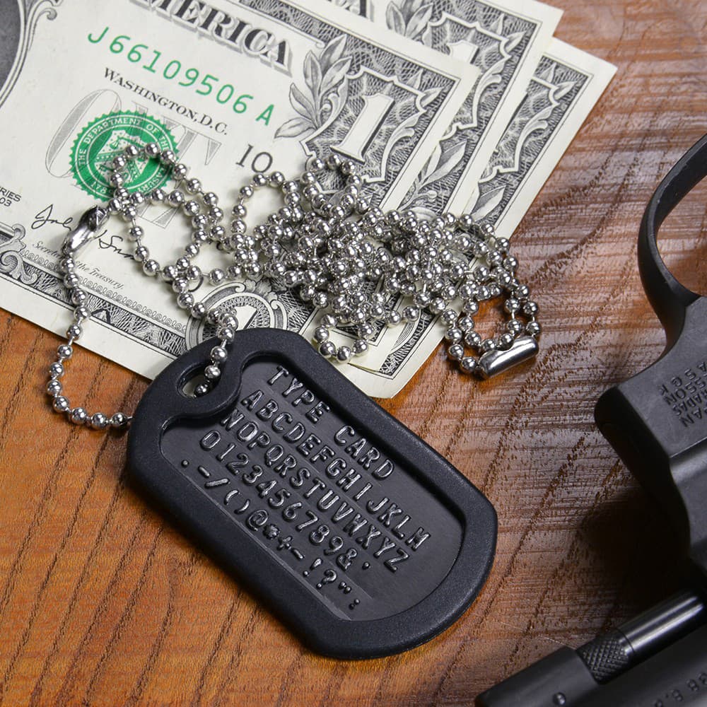 アルミ製 カラー ドッグタグ 刻印付 フルセット 加工日数2～3営業日  ドックタグ 認識票 DOG TAG つやあり 艶あり つやなし メンズアクセサリー 識別票 Dog Tag