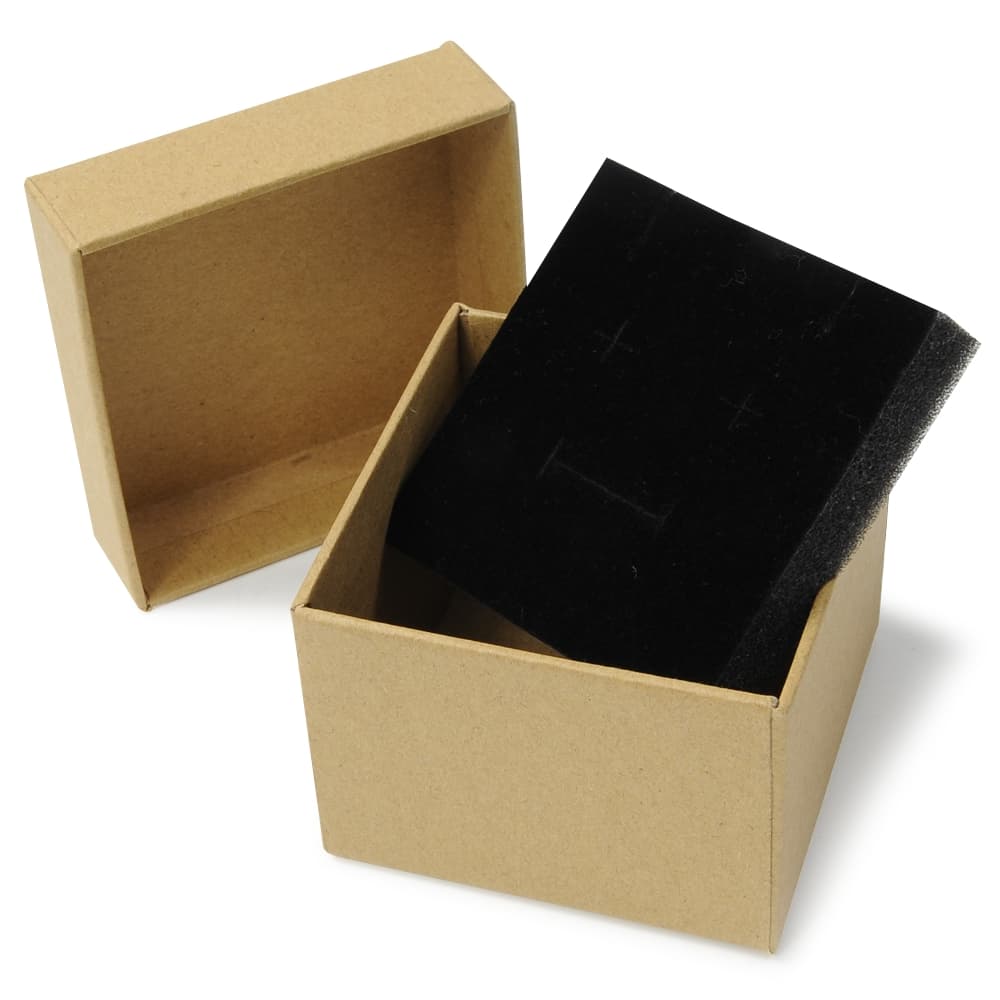 ギフトボックス 貼り箱 8×8×6cm アクセサリーケース [ ブラウン / 100個セット ] ...