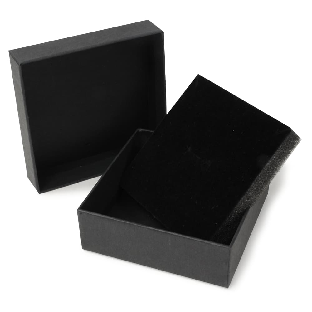 ギフトボックス 貼り箱 10×10×3.5cm アクセサリーケース [ ブラック / 10個セット ...