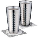【ギフト包装・のし紙無料】ツチメ 2層タンブラーペア350ml(コースター付) CTHM-05-KI(A5)