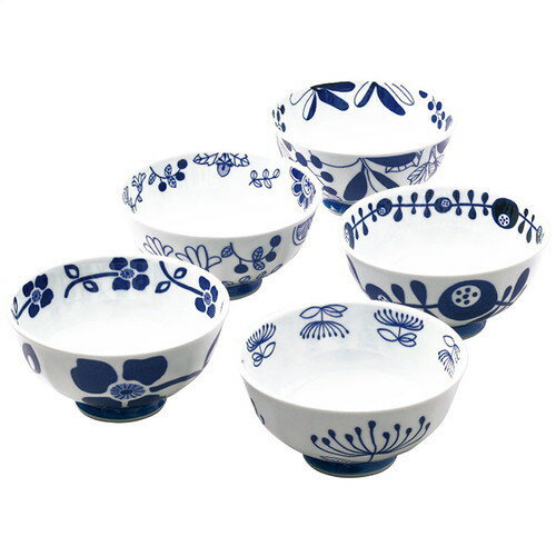 【送料無料・包装無料・のし無料】波佐見焼 藍絵変り 軽々茶漬揃 952428(B4)