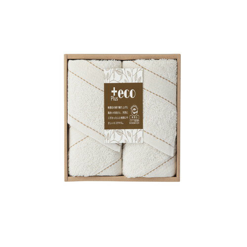 【送料無料・包装無料・のし無料】泉州 +eco フェイスタオル2P PE-2515(A4)