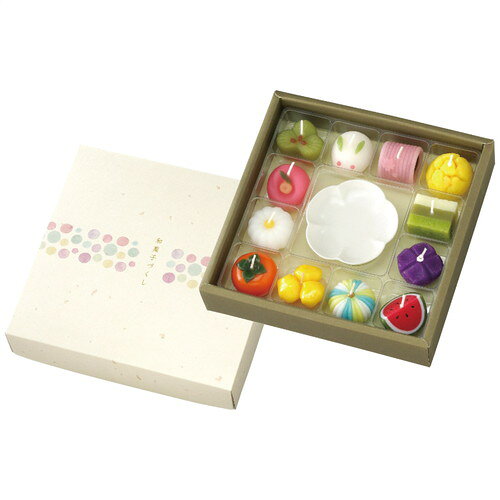 【送料無料・包装無料・のし無料】カメヤマ 和菓子型キャンドル・皿セット T9626-00-00(B5)